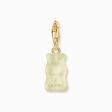 Gold-plated charm pendant goldbears in white from the Charm Club collection in the THOMAS SABO online store